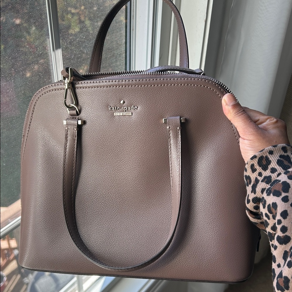 Kate Spade Taupe Leather Satchel